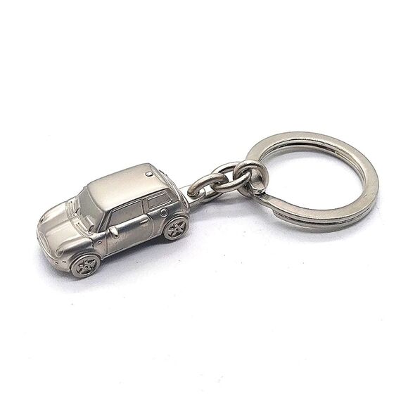 Authentic Mini Cooper Keychain Fob OEM in Nickel-Rare-New without box - Picture 1 of 5